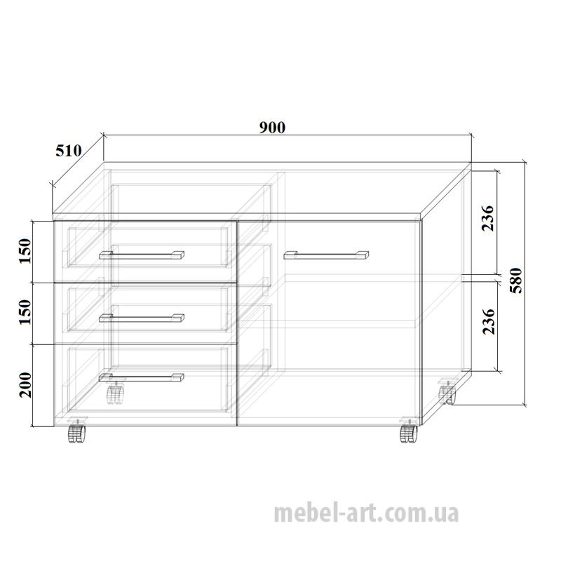 Тумба Т-2 (Дуб Тахо) Тумба Т-2 (Дуб Тахо)
