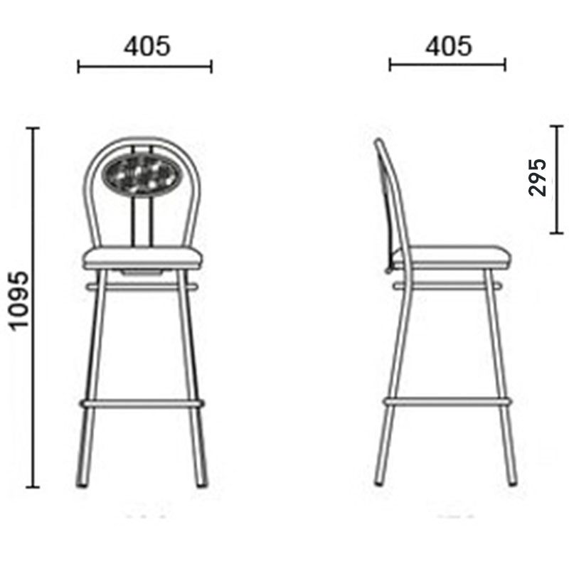 Барный стул TIZIANO hoker chrome Барный стул TIZIANO hoker chrome