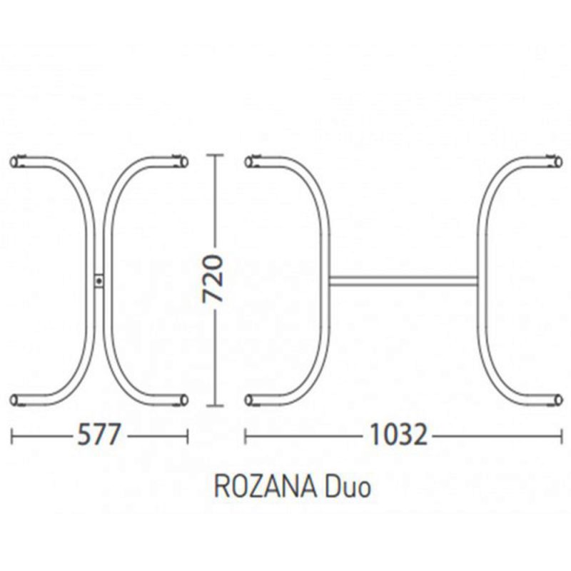 Комплект ножек стола Rozana duo black Комплект ножек стола Rozana duo black
