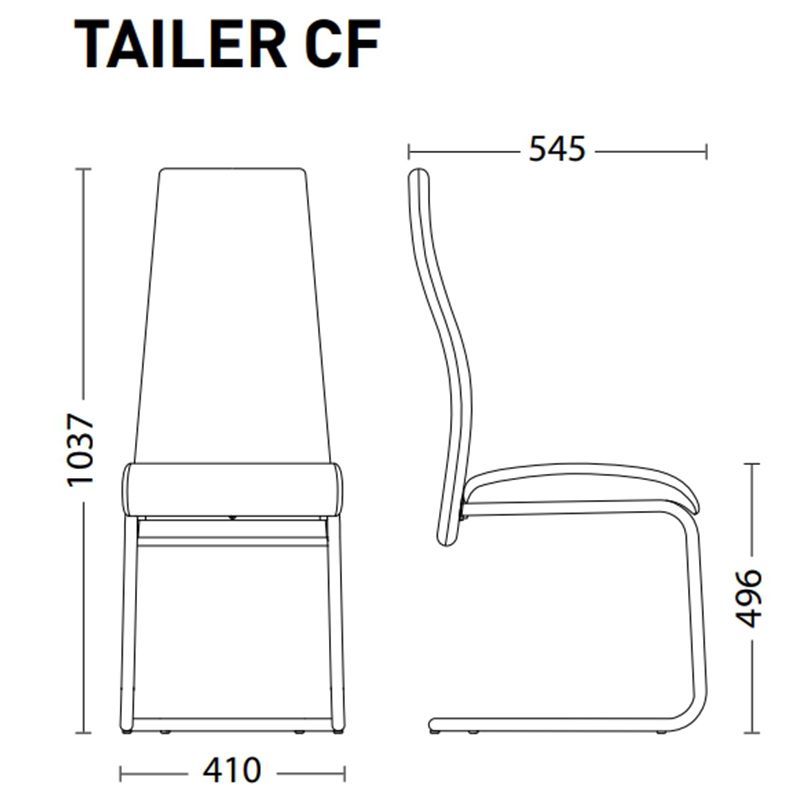 Барный стул TAILER CF CHROME Барный стул TAILER CF CHROME