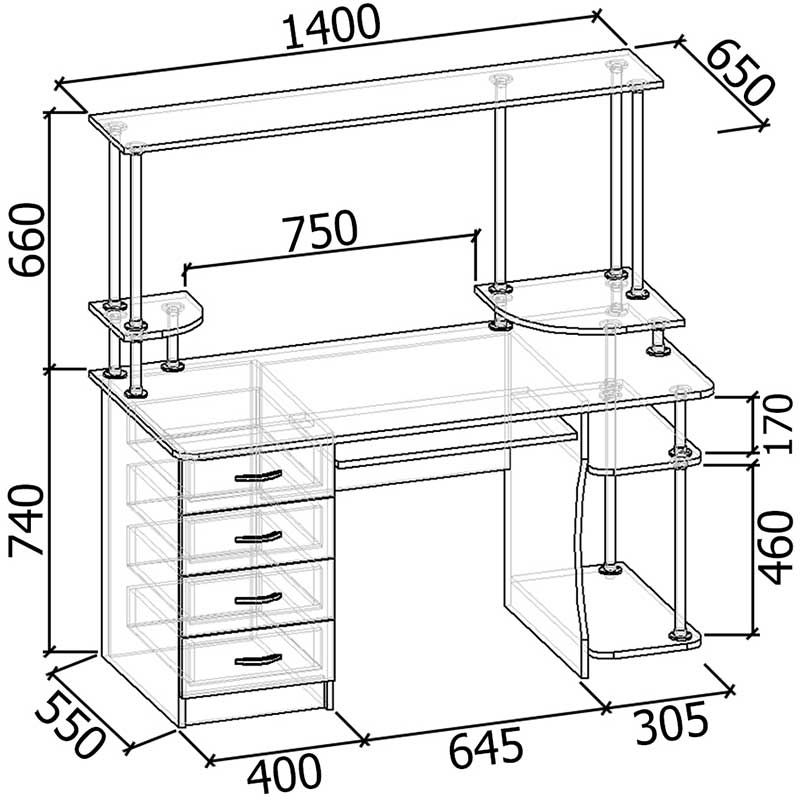 Компьютерный стол СК-209 Компьютерный стол СК-209