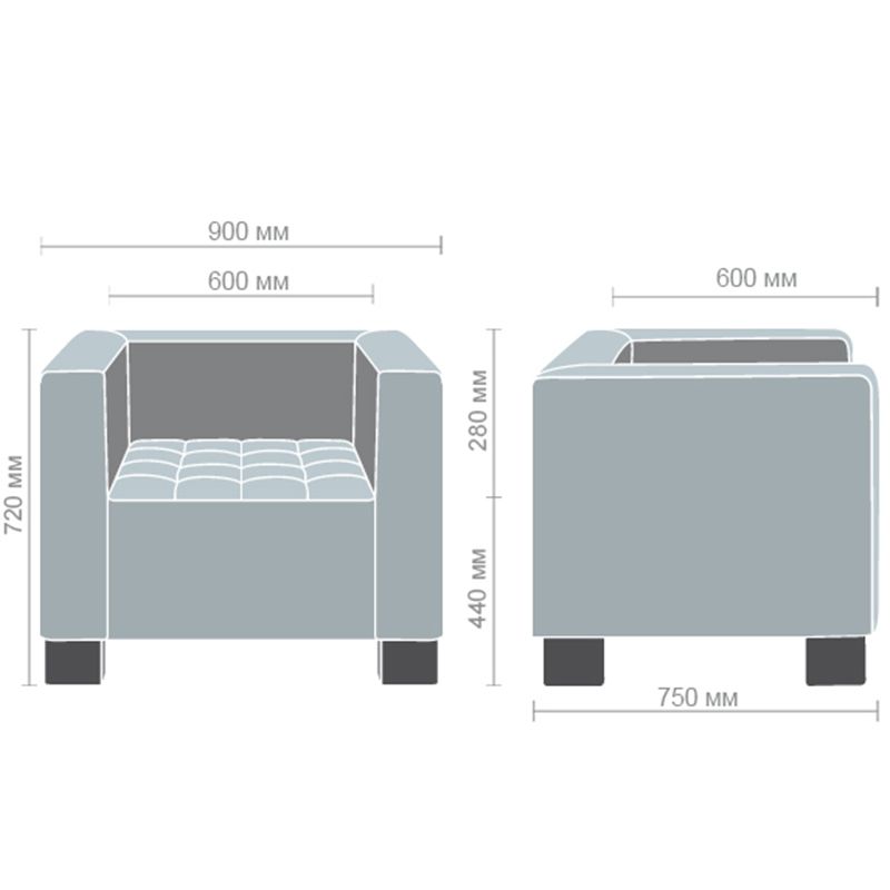 Офисный диван Кристалл 0.9 Офисный диван Кристалл 0.9