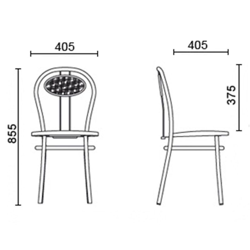 Обеденный стул TIZIANO alu Обеденный стул TIZIANO alu