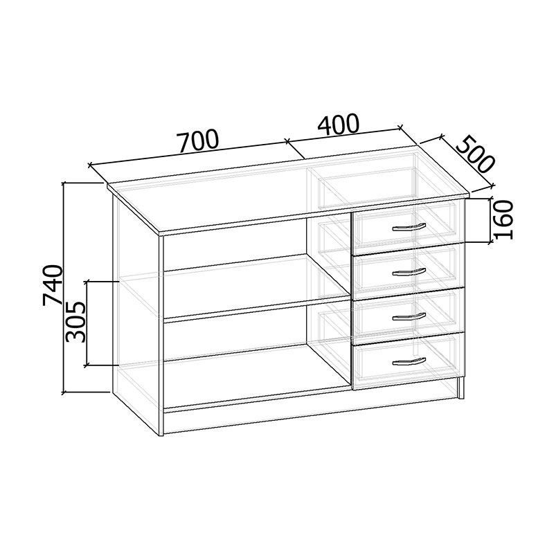 Тумба приставная Тп-203 Тумба приставная Тп-203