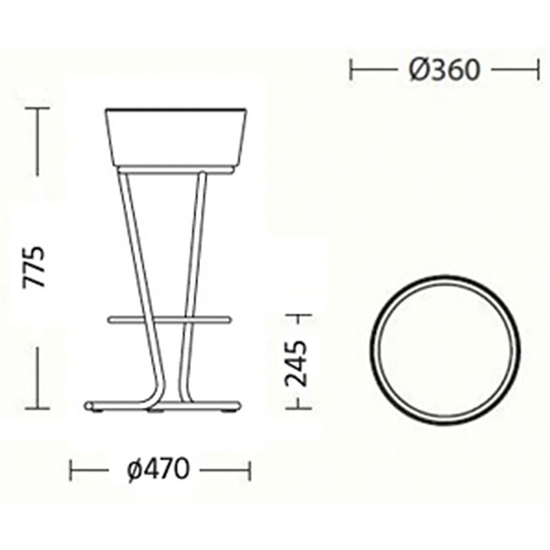 Барный стул PINACOLADA hoker chrome Барный стул PINACOLADA hoker chrome