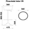 Барный стул PINACOLADA hoker lift chrome Барный стул PINACOLADA hoker lift chrome