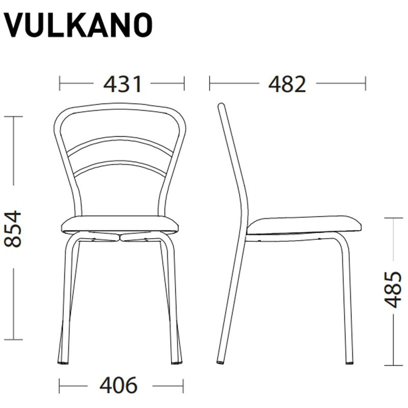 Обеденный стул VULKANO chrome