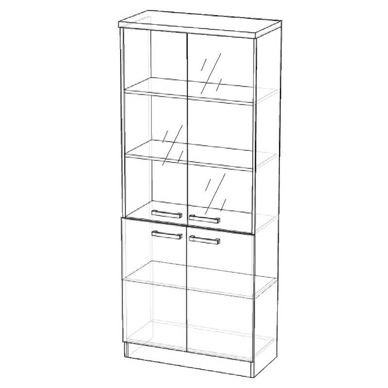 Шкаф для документов Арт-005 стекло