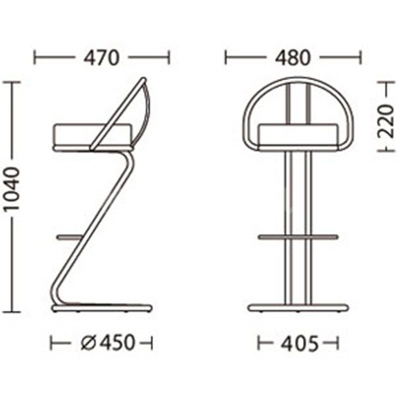Барный стул ZETA plus chrome