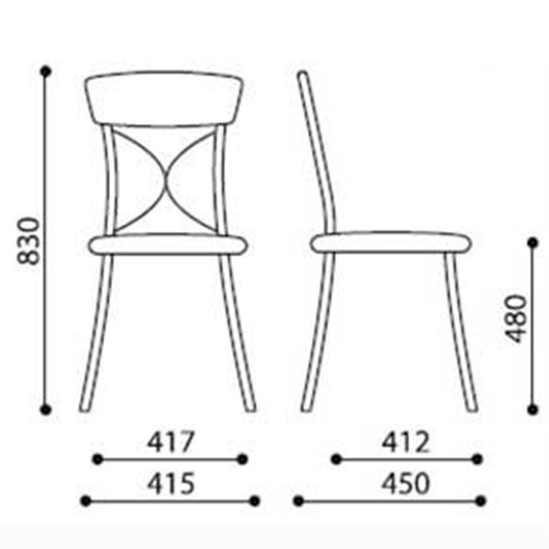 Обеденный стул SE-17 chrome