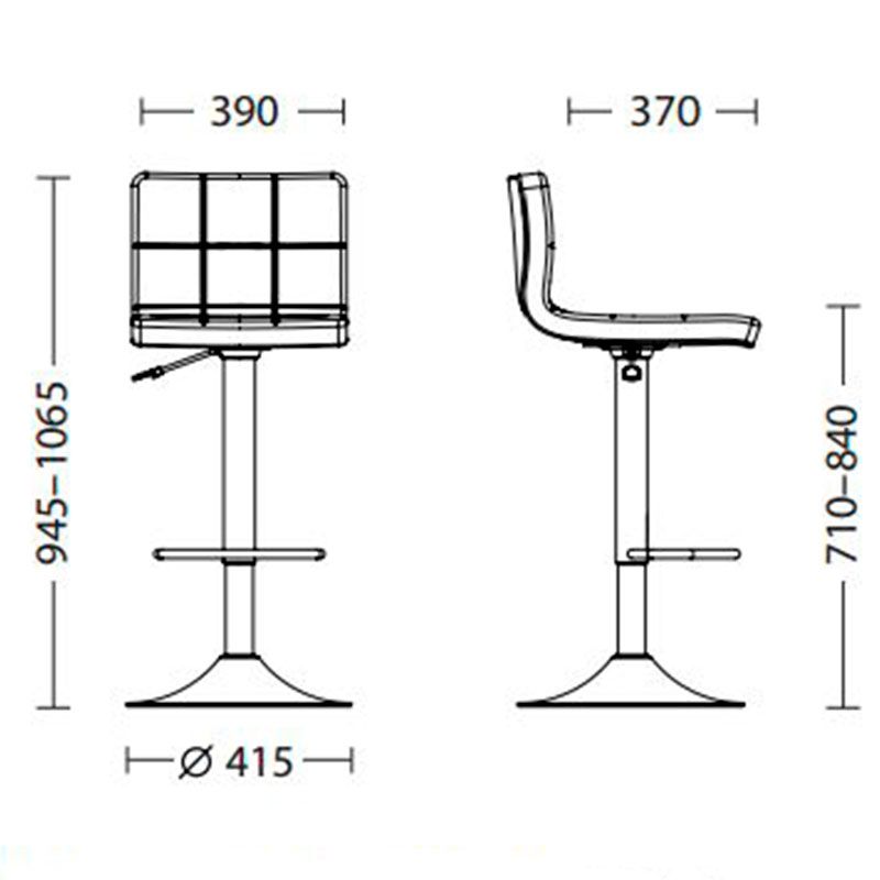 Барный стул RALPH HOKER LB CHROME
