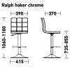 Барный стул RALPH HOKER CHROME