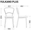 Обеденный стул VULKANO plus chrome